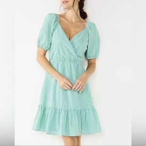 Draper James Puff Sleeve Gingham Women's Dress